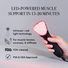 dpl clinical LED wand on leg area for soreness relief