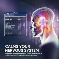 DQQI Calm nervous system formula suggests comfort and balance.