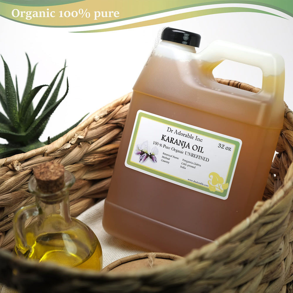 Dr Adorable Karanja Oil pour to nourish scalp and moisturize skin.