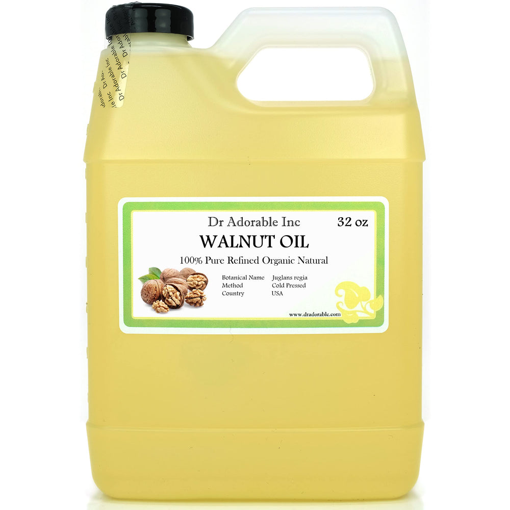 Dr Adorable Walnut Oil bottle 32 oz shows premium organic packaging for skin care