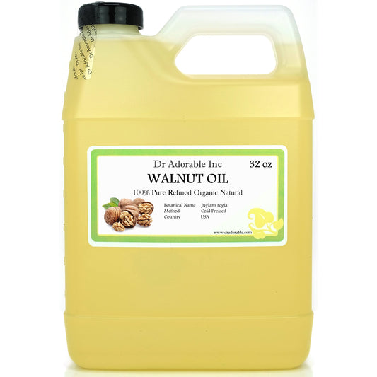 Dr Adorable Walnut Oil bottle 32 oz shows premium organic packaging for skin care