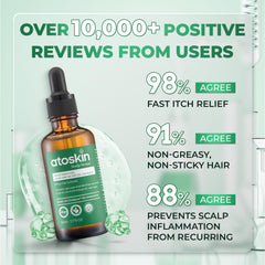 dr.atoskin non-greasy finish on scalp after use