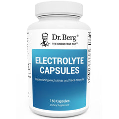 Dr. Berg Electrolyte Capsules bottle showing 160-count hydration support
