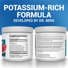 Dr. Berg electrolyte powder with 1000 mg potassium and 40 mg sodium per serving