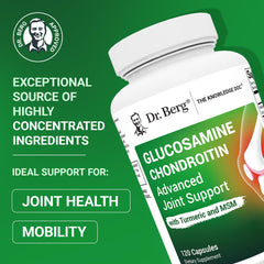 Dr. Berg label close-up reveals glucosamine content and serving details