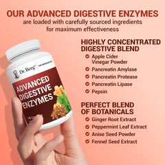 Dr. Berg ingredient panel closeup highlights betaine HCI and ACV for digestion support