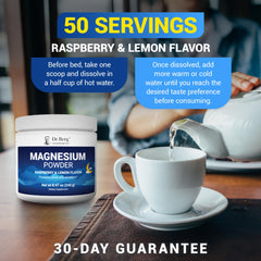 Dr. Berg Magnesium Glycinate Powder reseal cap preserves freshness.