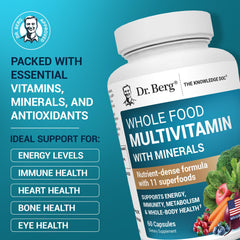 Dr. Berg multivitamin serving scoop suggests easy daily intake for consistency.