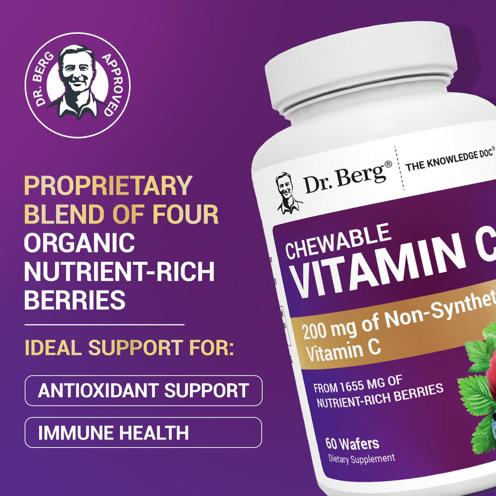 Dr. Berg Nutritionals berry wafers close-up, tasty non-acidic chewables