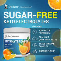 Dr. Berg Zero Sugar Hydration pink Himalayan salt visual emphasizes clean electrolyte formula.