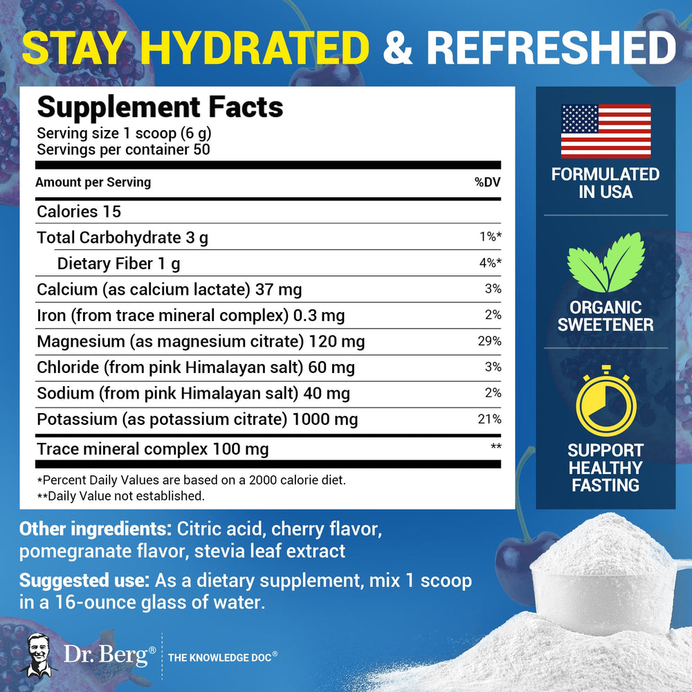 Dr. Berg pink Himalayan salt mineral blend for electrolyte support