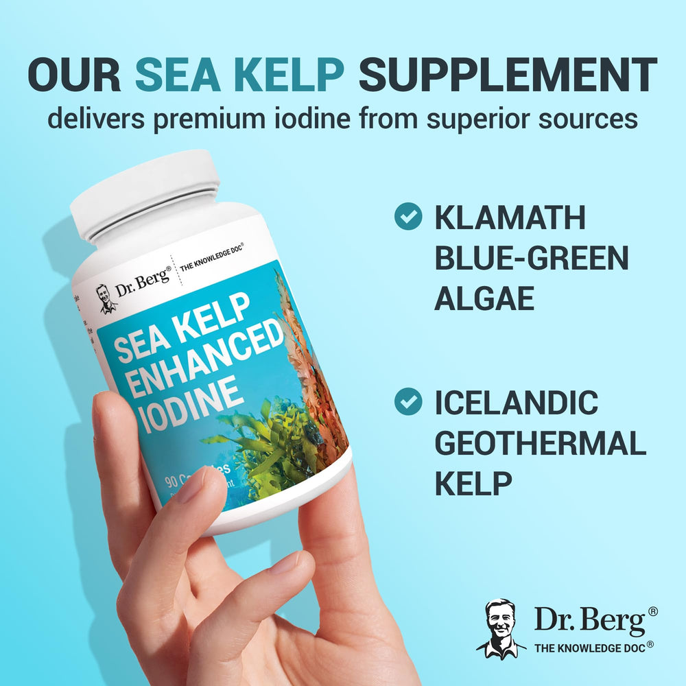 Dr. Berg Sea Kelp Iodine GMP facility indicating high manufacturing standards