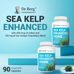 Dr. Berg Sea Kelp Iodine ingredients featuring premium algae and kelp blend