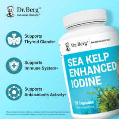 Dr. Berg Sea Kelp Iodine label with clear ingredients
