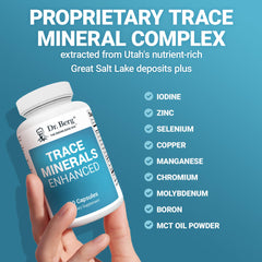 Dr. Berg Trace Minerals packaging ready for sale and convenient capsule count.