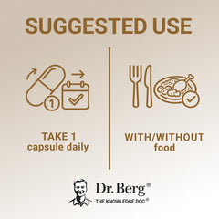 Display packaging box side view of Dr. Berg vitamin supplement