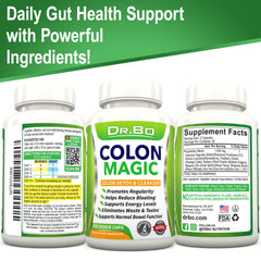 DR. BO colon cleanse on clean kitchen counter suggests everyday use