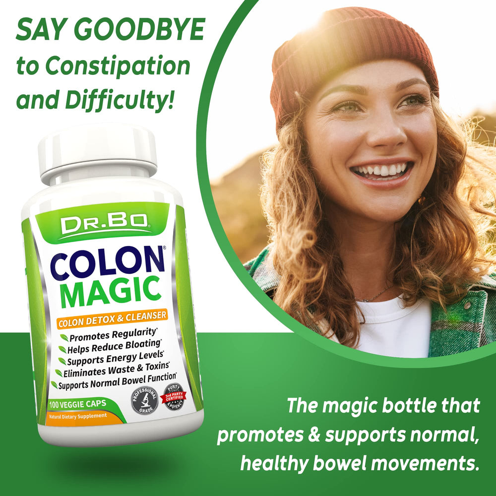 DR. BO colon cleanse packaging front highlights product details and branding