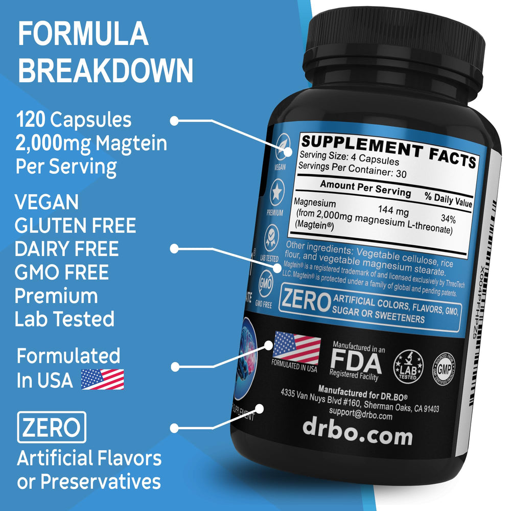 DR. BO Magtein label and seal emphasize premium formulation.
