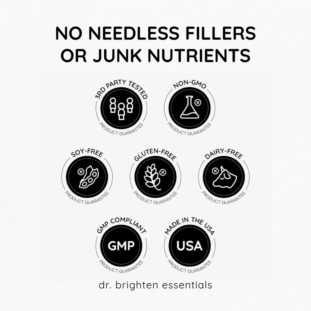 Dr. Brighten Omega Plus purity filtration highlights removal of heavy metals and contaminants