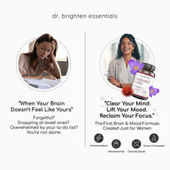Dr. Brighten Radiant Mind USA-made packaging symbol signaling quality
