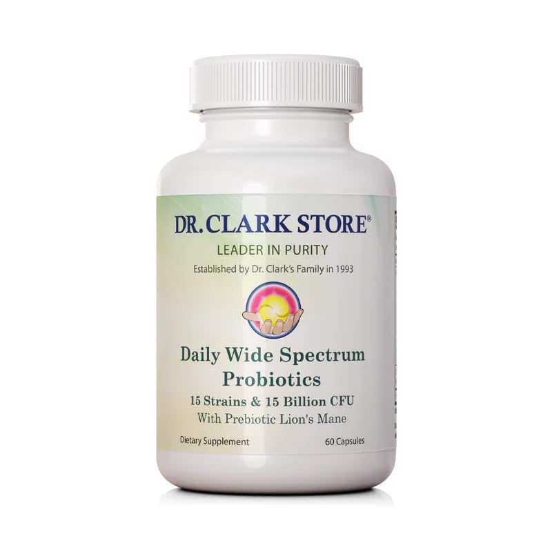 Dr Clark Store Daily Probiotics bottle with 15B CFU supports balanced digestion