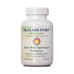 Dr Clark Store Daily Probiotics bottle with 15B CFU supports balanced digestion