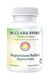 Dr Clark Store magnesium sulfate capsules bottle on shelf for daily relief