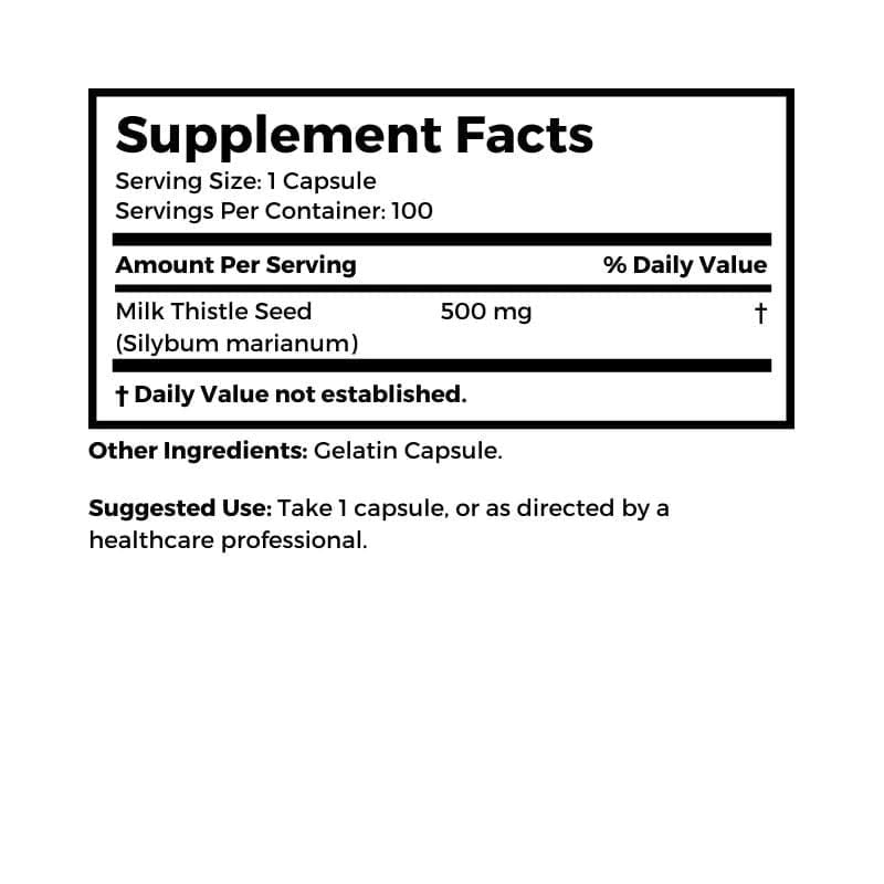 Dr. Clark Store Milk Thistle packaging box conveying quality assurance.