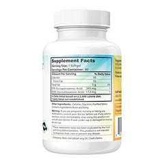 Dr Clark Store Omega-3 Icelandic Fish Oil pour demonstrating convenient daily dosing.