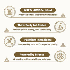 DR. CROWN third-party testing badge signals quality assurance and safety checks.