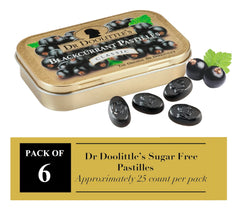 Dr. Doolittle’s pastilles close-up showing chewy texture and fruit flavor, ideal for hoarseness.