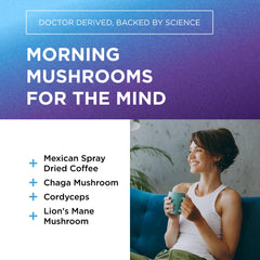 DR. EMIL Chaga and Cordyceps blend visible in powder form for daily stamina