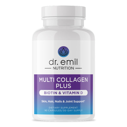 DR. EMIL NUTRITION Multi Collagen Plus bottle for daily hair, skin, nails support