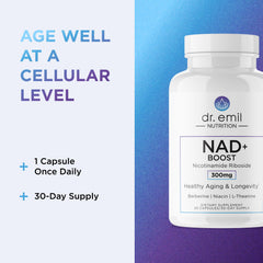 NAD+ Boost label details showing product information