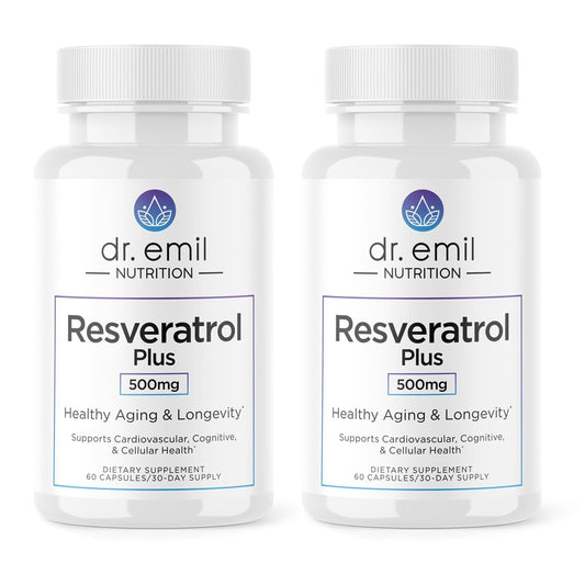 DR. EMIL NUTRITION Resveratrol bottle pour for daily longevity support