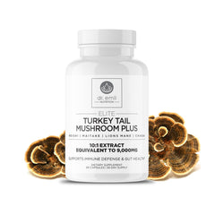 DR. EMIL NUTRITION Turkey Tail bottle capsules support daily immune and gut wellness.