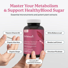 Dr. Fuhrman Glucose Biotect capsules closeup for easy daily dosing.