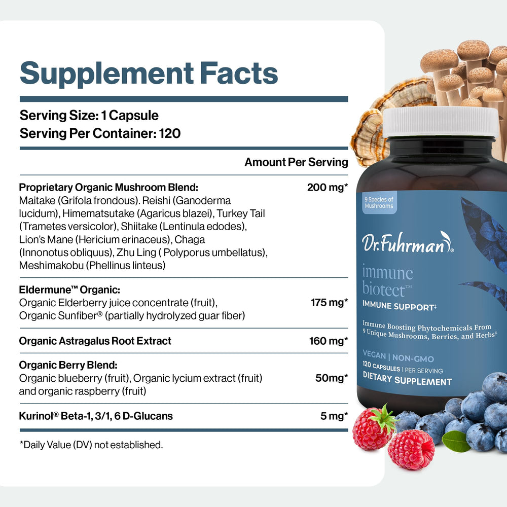 Dr. Fuhrman elderberry blend image highlighting antioxidants and prebiotic support