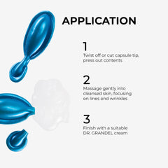 Dr. Grandel Hydro Active Hyaluron Filler Caps contents reveal gel-like formula for instant hydration.