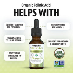Label notes 500 mcg per drop (833 mcg DFE) for precise dosing.