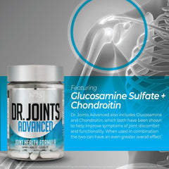 Dr. Joints Advanced bottle pouring capsules into hand demonstration