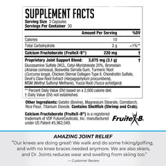 Dr. Joints Advanced cap close-up illustrating easy-to-swallow capsules for daily use