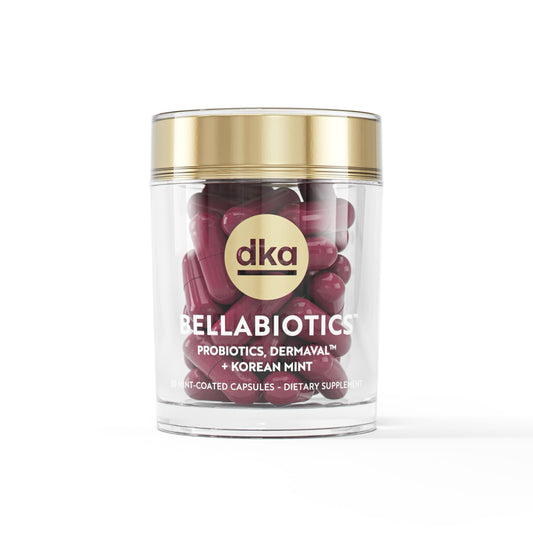 Dr. Kellyann Bellabiotics bottle-front image, supporting daily gut balance and radiant skin.
