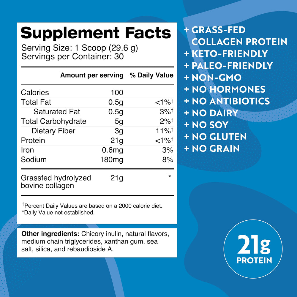Dr. Kellyann Bone Broth Protein Vanilla powder scoop ready for a protein-packed smoothie