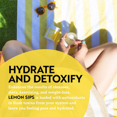 Dr. Kellyann Lemon Sips hydration scene suggesting caffeine-free energy lift
