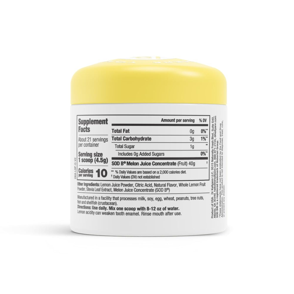 Dr. Kellyann Lemon Sips scoop dissolves quickly for easy, sugar-free refreshment