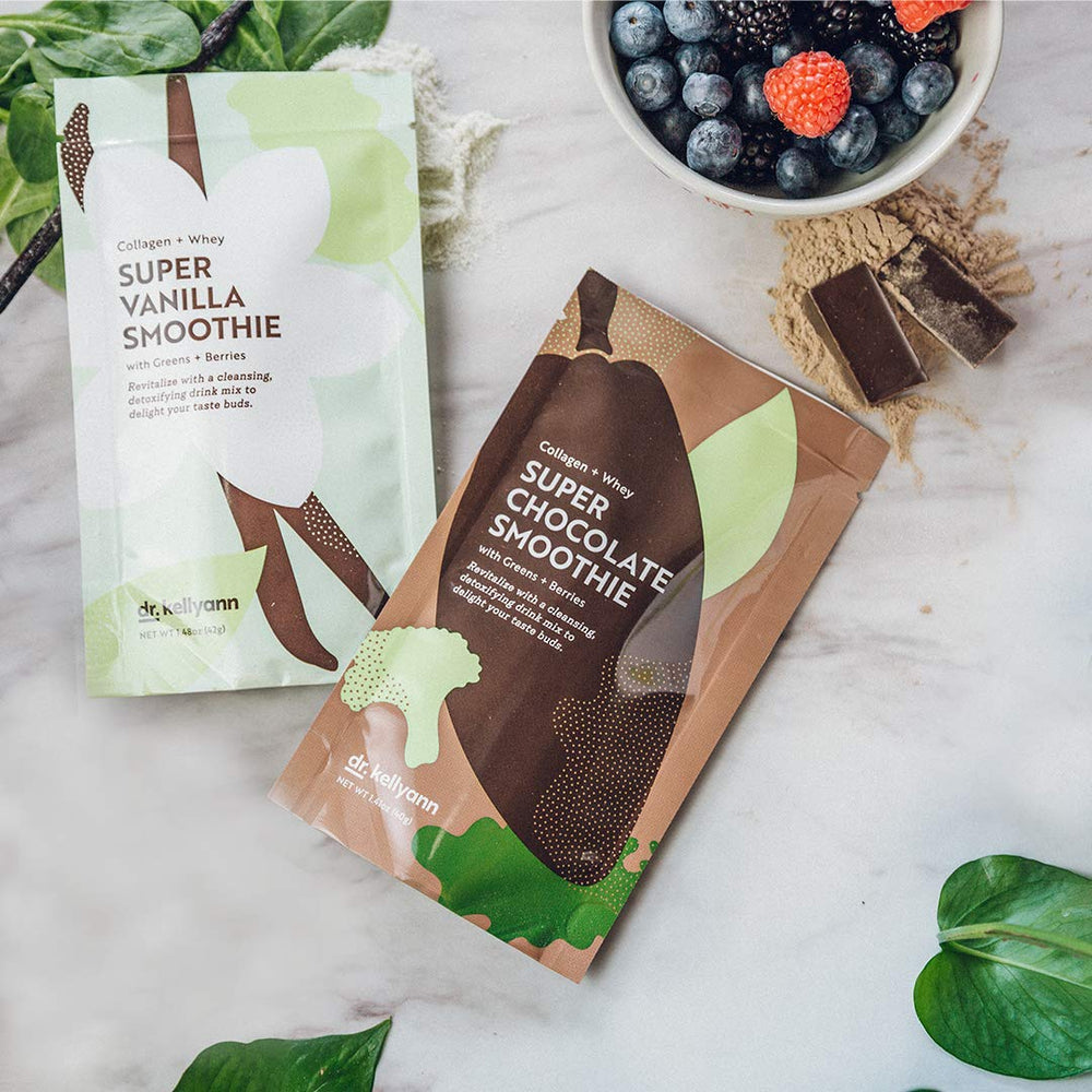 Close-up of ingredients and powder scoop emphasizes low carb, gluten-free keto-friendly formula.