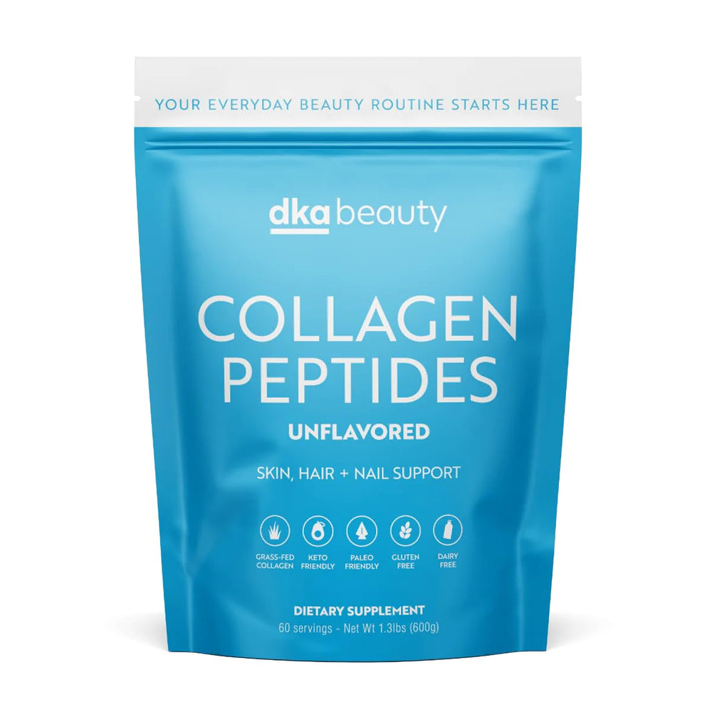 Dr. Kellyann unflavored collagen powder bottle shows grass-fed formula for daily wellness