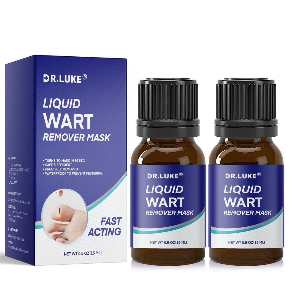 Dr. Luke Plantar Wart Remover bottle with exclusive formula for toes and feet.
